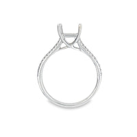 18K White Gold Round Diamond Semi-Mount Ring (.21ct)