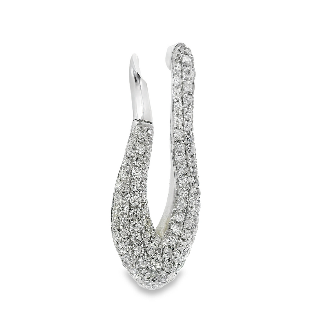 14kt White Gold Natural Diamonds Drop Earrings (1.65ct)