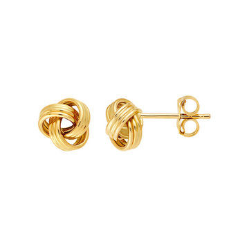 14kt Yellow Gold Love Knot Earrings