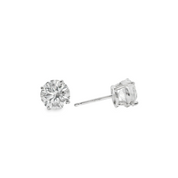 14kt White Gold Lab-Grown Round Diamond Stud Earrings (2.50ct)