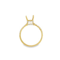 18K Yellow Gold Round Diamond Semi-Mount Ring (.52ct)