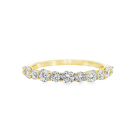 18kt Yellow Gold Natural Round Diamond Wedding Band (.79ct)