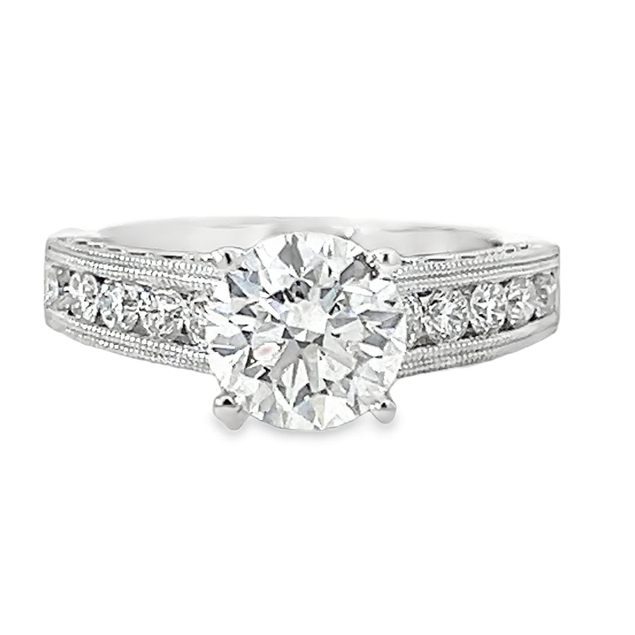 18kt White Gold Lab-Grown Round Diamond Engagement Ring (2.41ct)