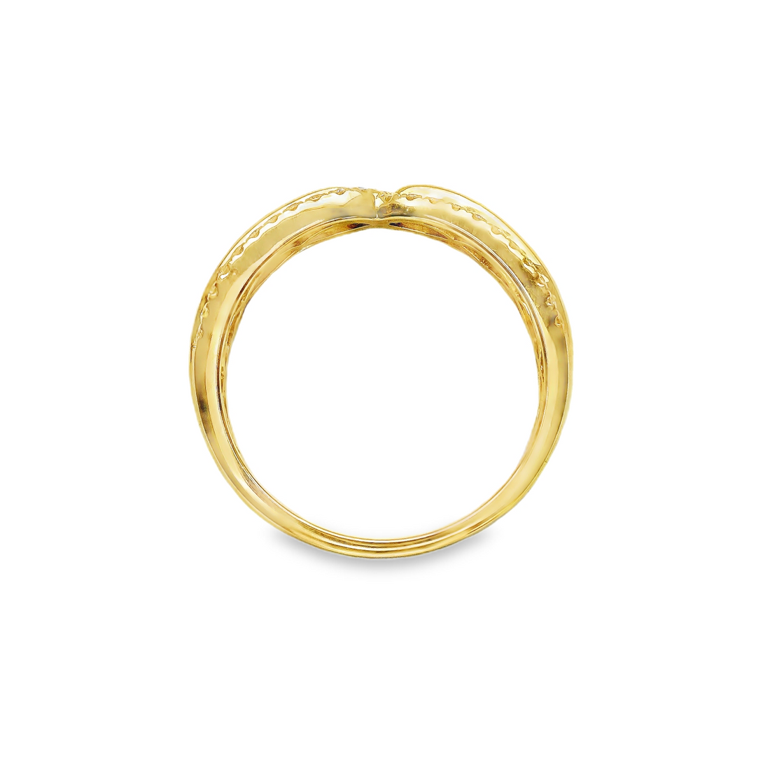 18kt Yellow Gold Natural Round Diamond Wedding Ring (.25ct)