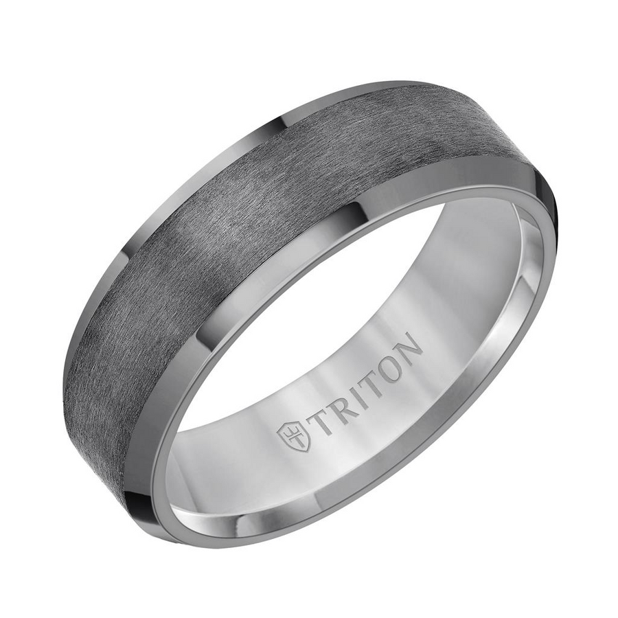 Triton Gray Tantalum 7mm Matte Finish Ring
