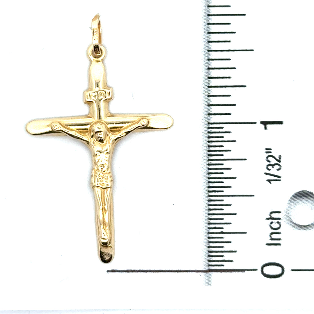 14kt Yellow Gold Italian Made Crucifix (1.42g)