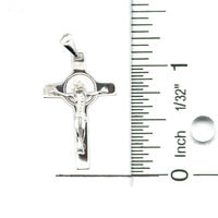 18kt White Gold Italian Made Crucifix Charm (3.13g)