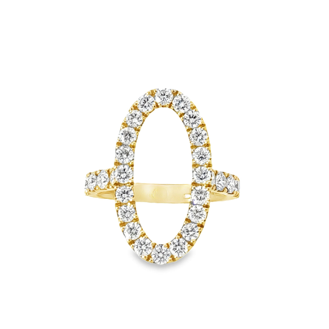 18kt Yellow Gold Natural Diamond Geometric Ring (1.57ct)