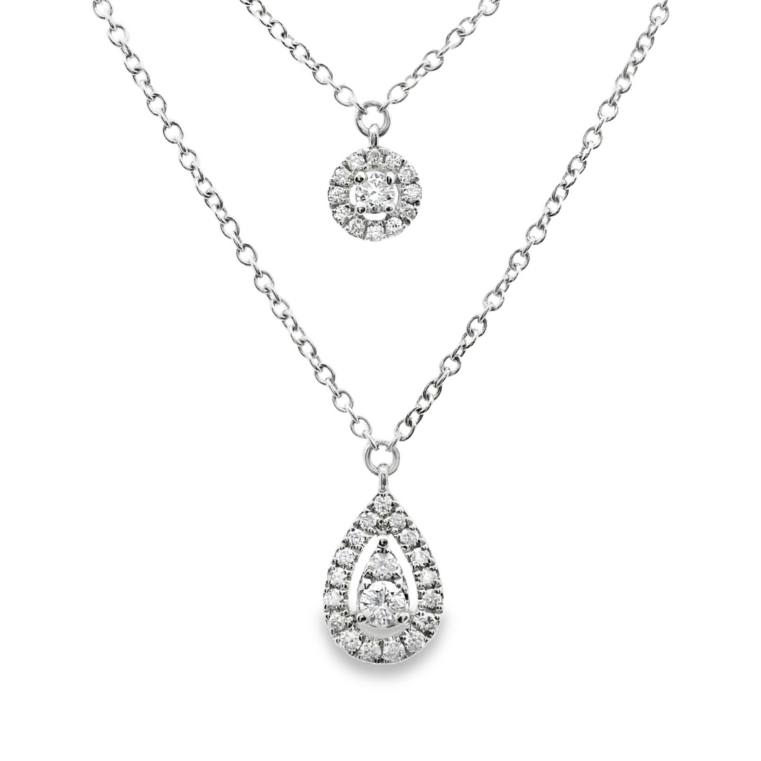 18kt White Gold Natural Diamond Necklace (0.2ct)