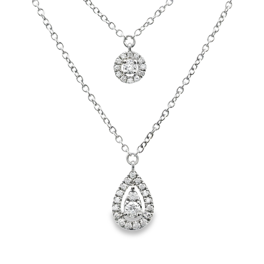 18kt White Gold Natural Diamond Necklace (0.2ct)