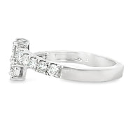 18kt White Gold Natural Diamond Bypass Ring (0.75ct)