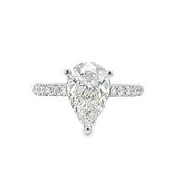 18K White Gold Lab-Grown Pear Diamond Engagement Ring (2.05ct)