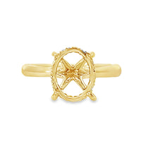 18kt Yellow Gold Hidden Halo Natural Diamonds Semi-Mount Ring (0.11ct)