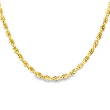 14K Yellow Gold 18" 2.0mm Diamond Cut Rope Chain (7.0g)