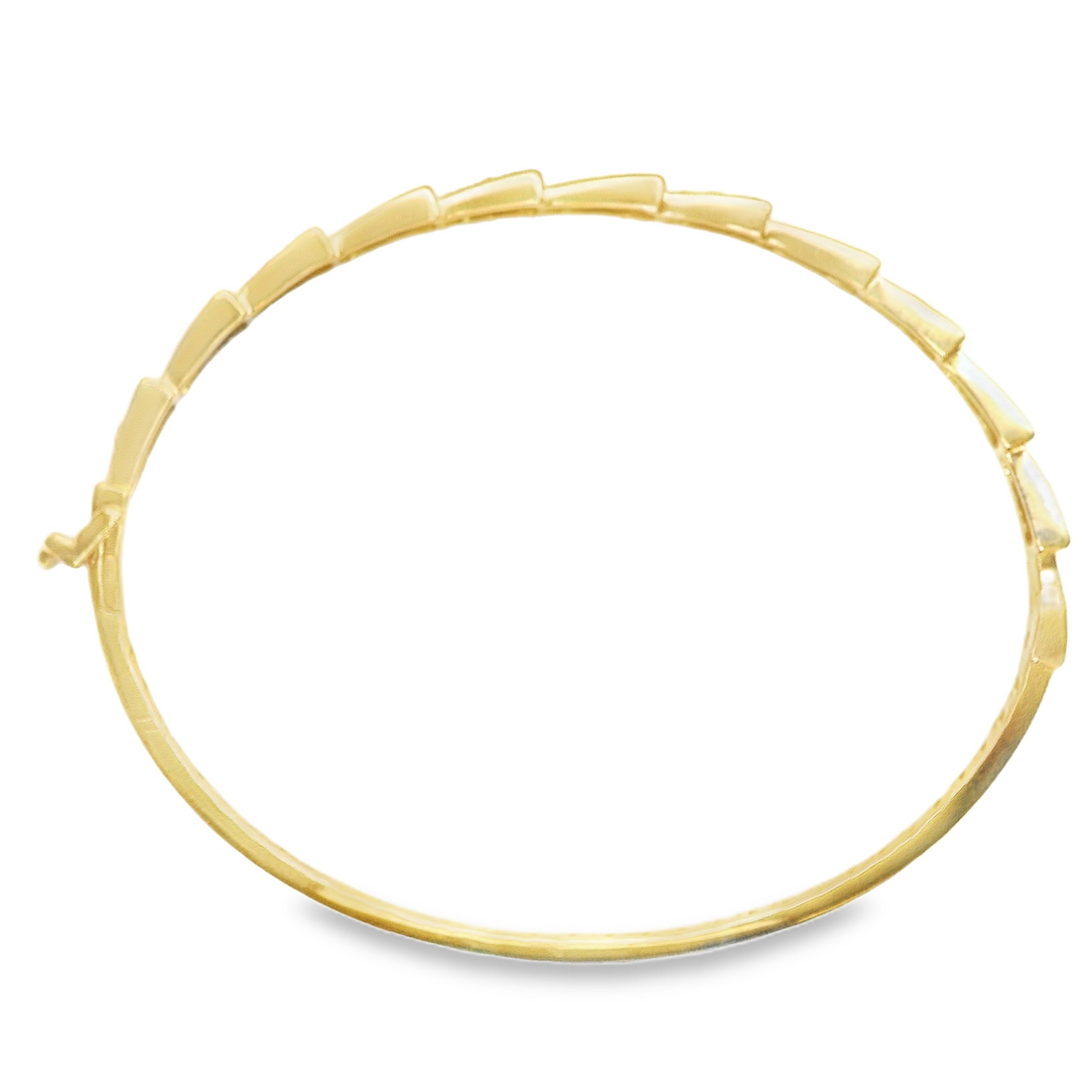 18kt Yellow Gold 6.5" Round Natural Diamonds Bangle Bracelet (.50ct)