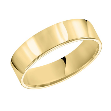 Goldman 14kt Yellow Gold 3.0mm Flat Polished Wedding Band