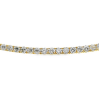 14kt Yellow Gold 7" Lab-Grown Round Diamond Tennis Bracelet (6.54ct)