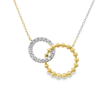 18kt Yellow Gold Natural Diamond Interlocking Pendant (0.28ct)