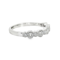 18kt White Gold Natural Round Diamond Wedding Ring (.62ct)