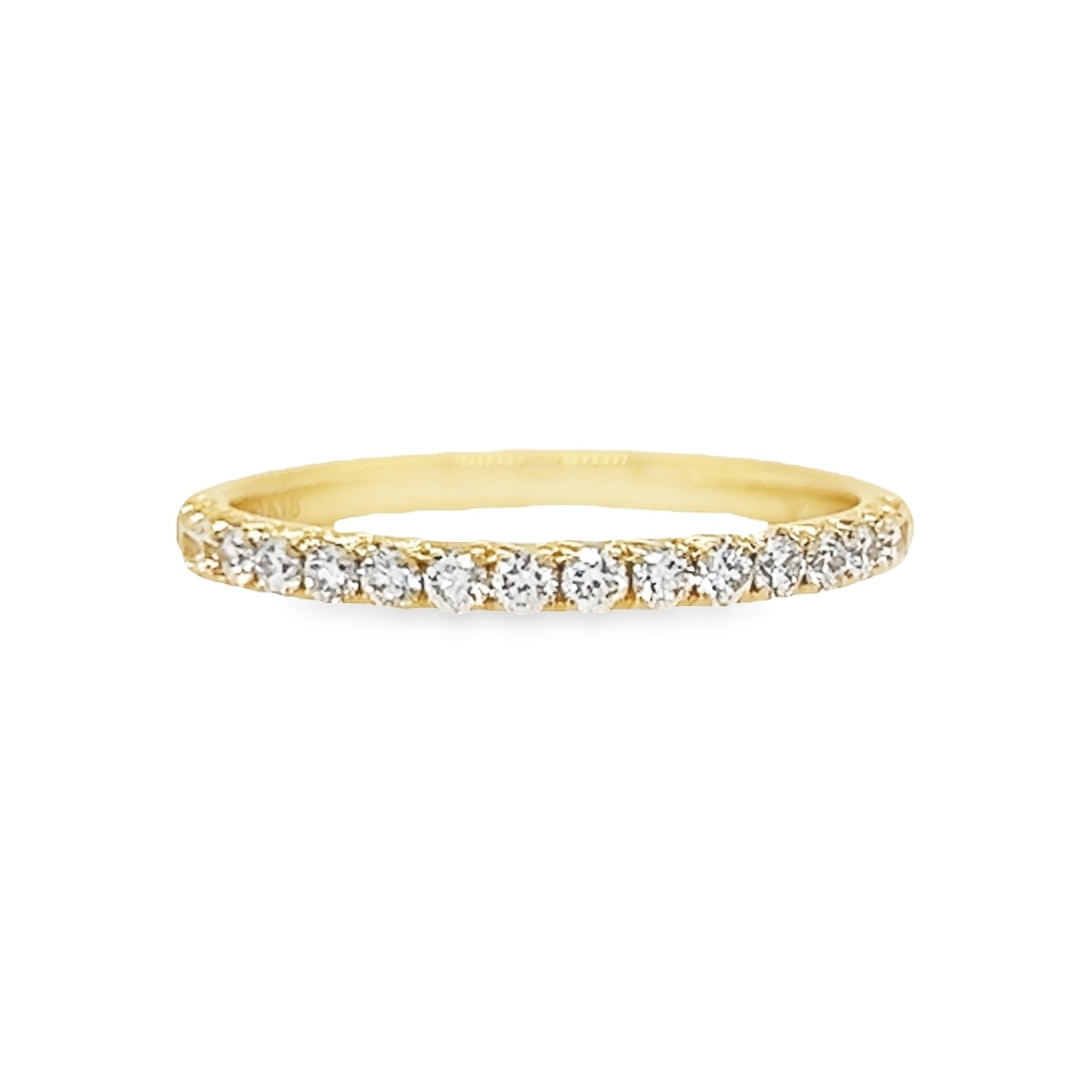 18K Ladies Yellow Gold Diamond Wedding Band (.31ct)