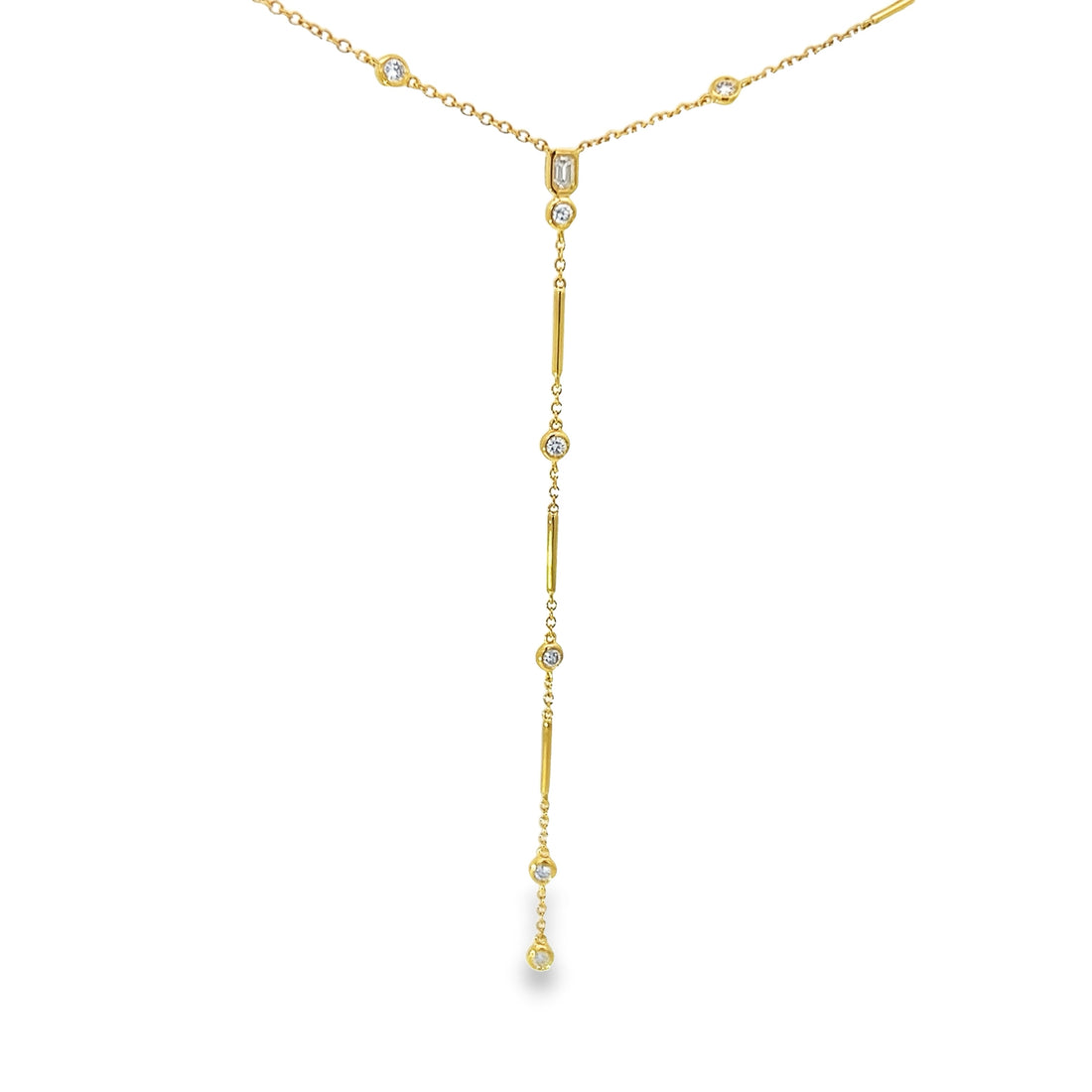 18K Yellow Gold Diamonds By the Yard Necklace (.35ct)