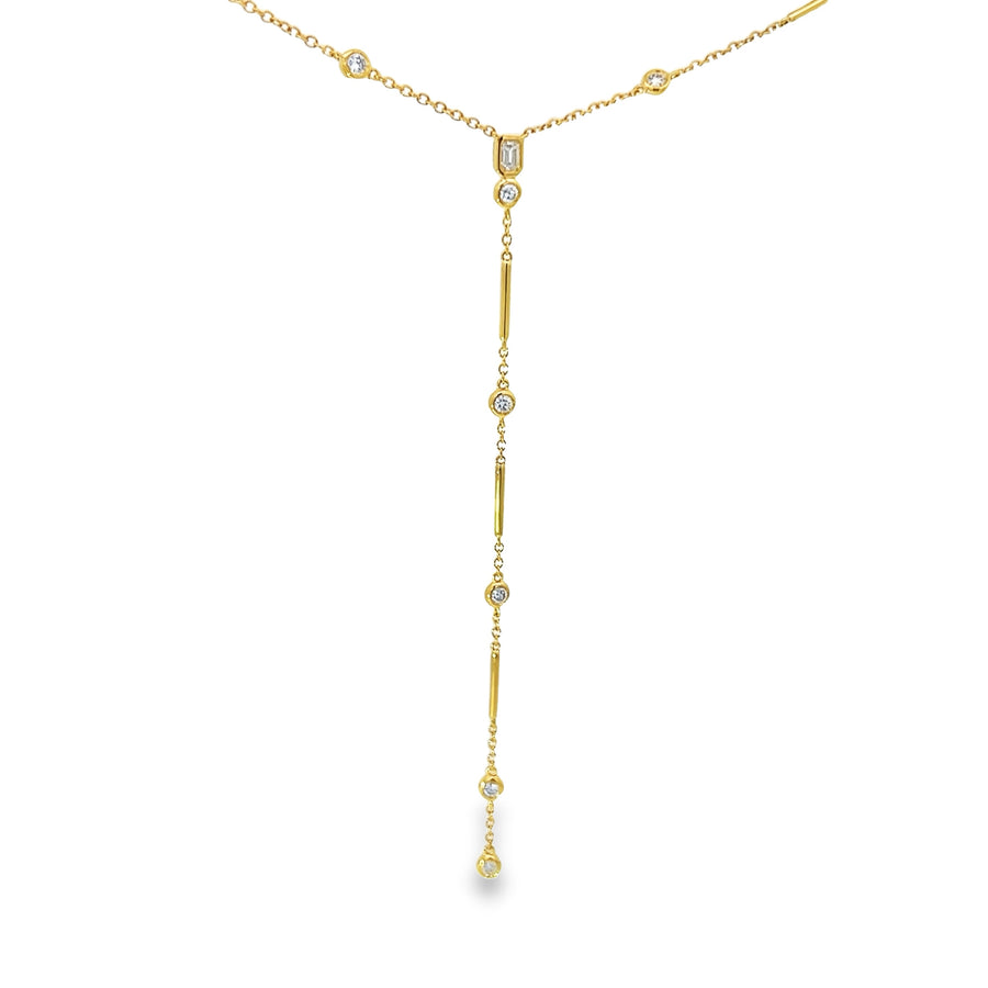 18K Yellow Gold Diamonds By the Yard Necklace (.35ct)