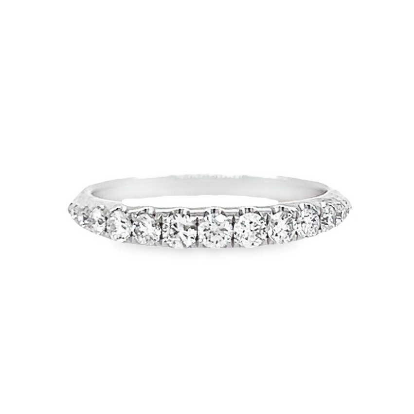 18kt White Gold Natural Full Cut Diamond Wedding Ring (.46ct)