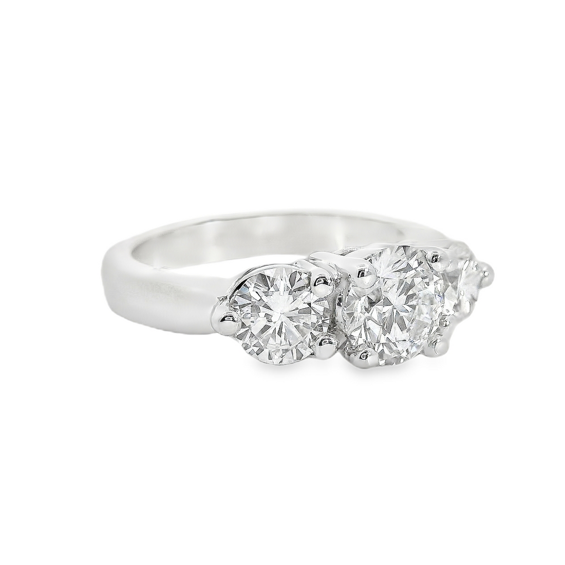 14kt White Gold Lab-Grown Round Diamond Engagement Ring (1.96ct)
