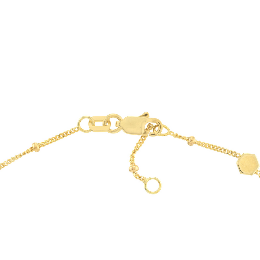 14K Yellow Gold 10" 1.04mm Bead Anklet (2.35g)