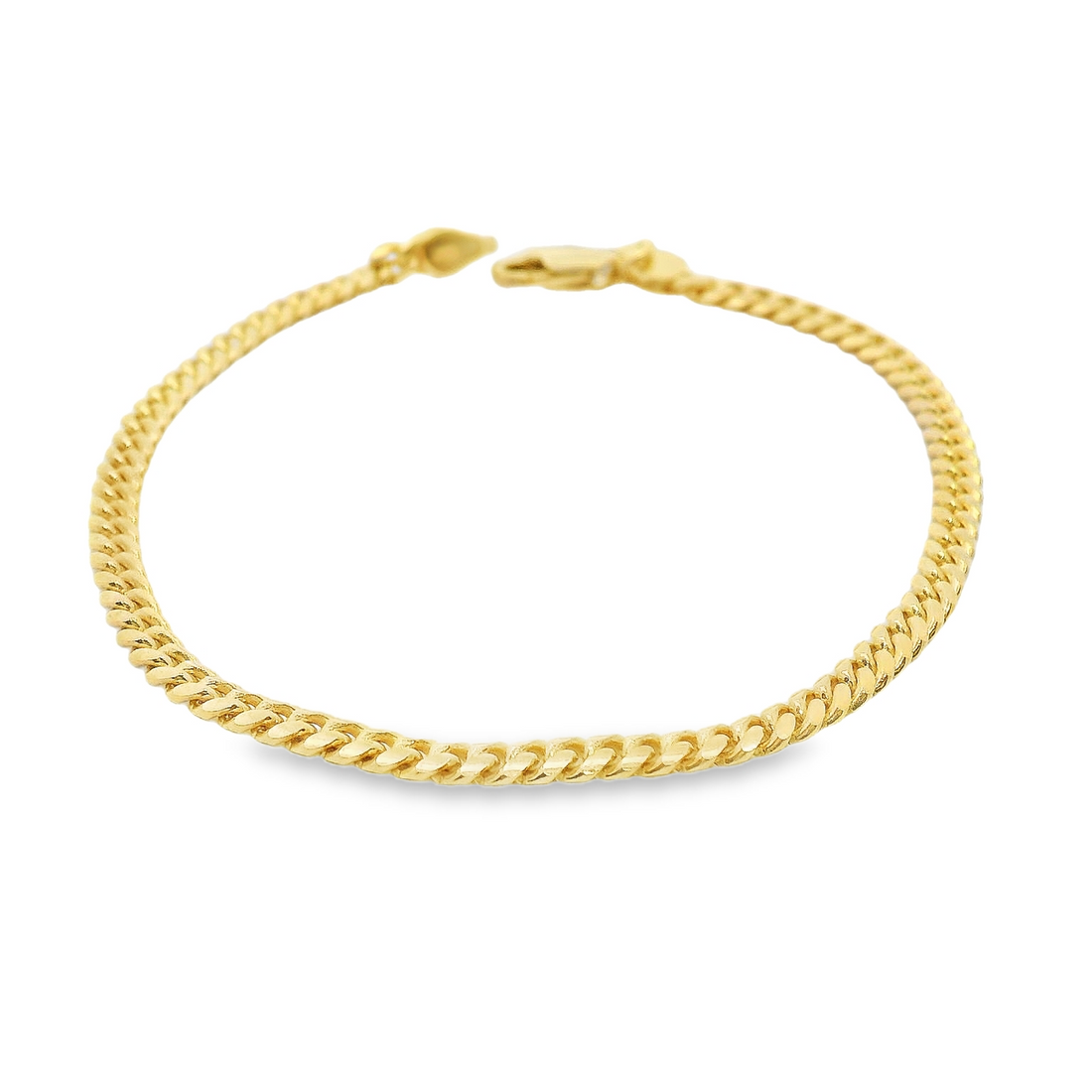 14kt Yellow Gold 7" 3.3mm Curb Bracelet (6.4g)