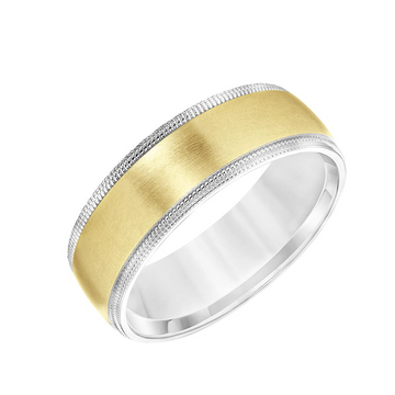 Goldman 14K White and Yellow Gold 7mm Ring