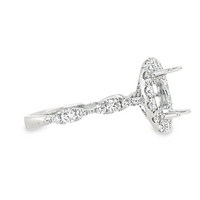 18K White Gold Round Diamond Semi-Mount Ring (.88ct)