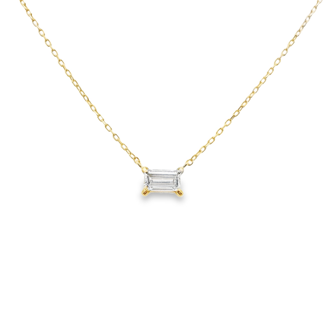 18kt Yellow Gold Natural Diamond Solitaire Pendant (0.22ct)