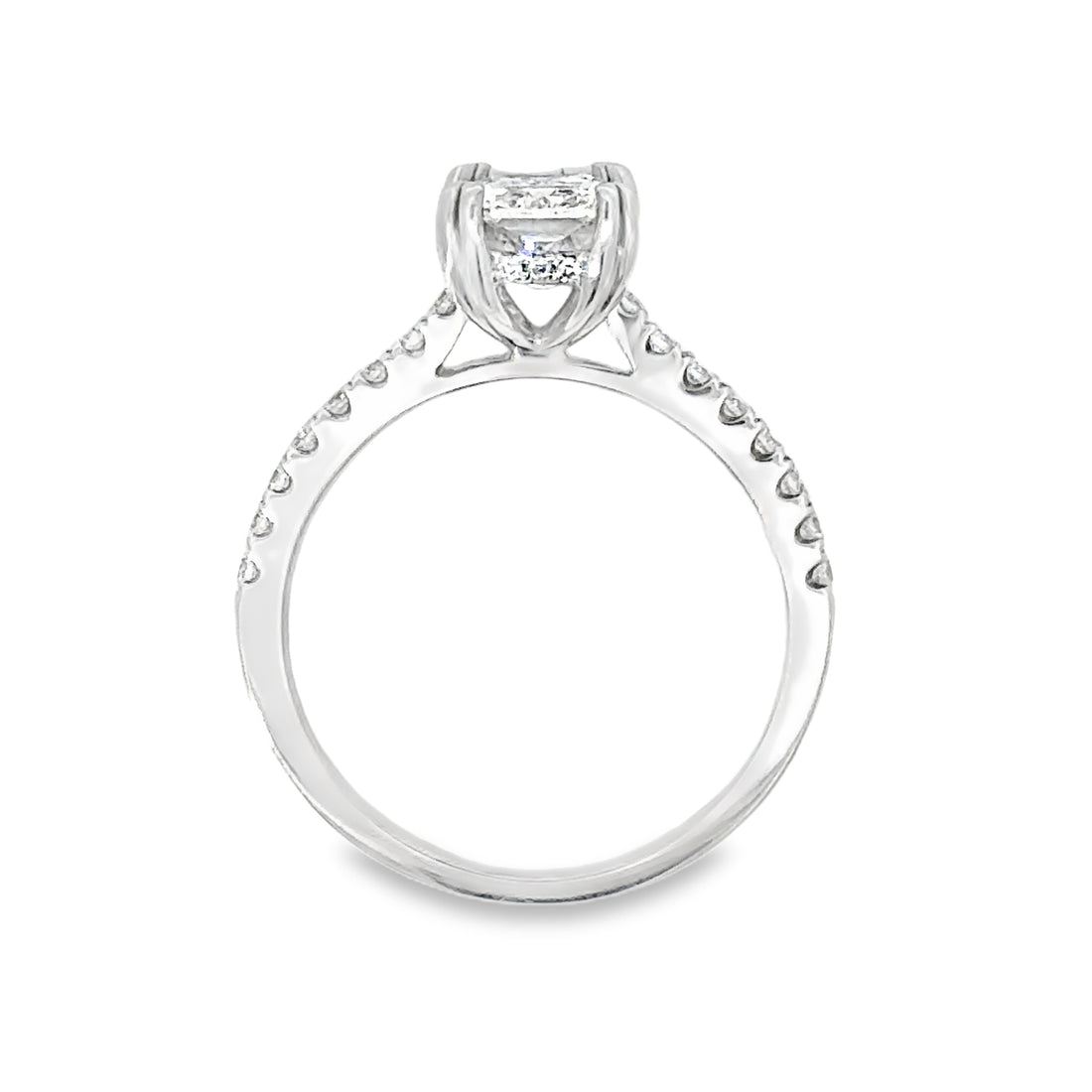 18kt White Gold Lab-Grown Radiant Diamond Engagement Ring (1.79ct)