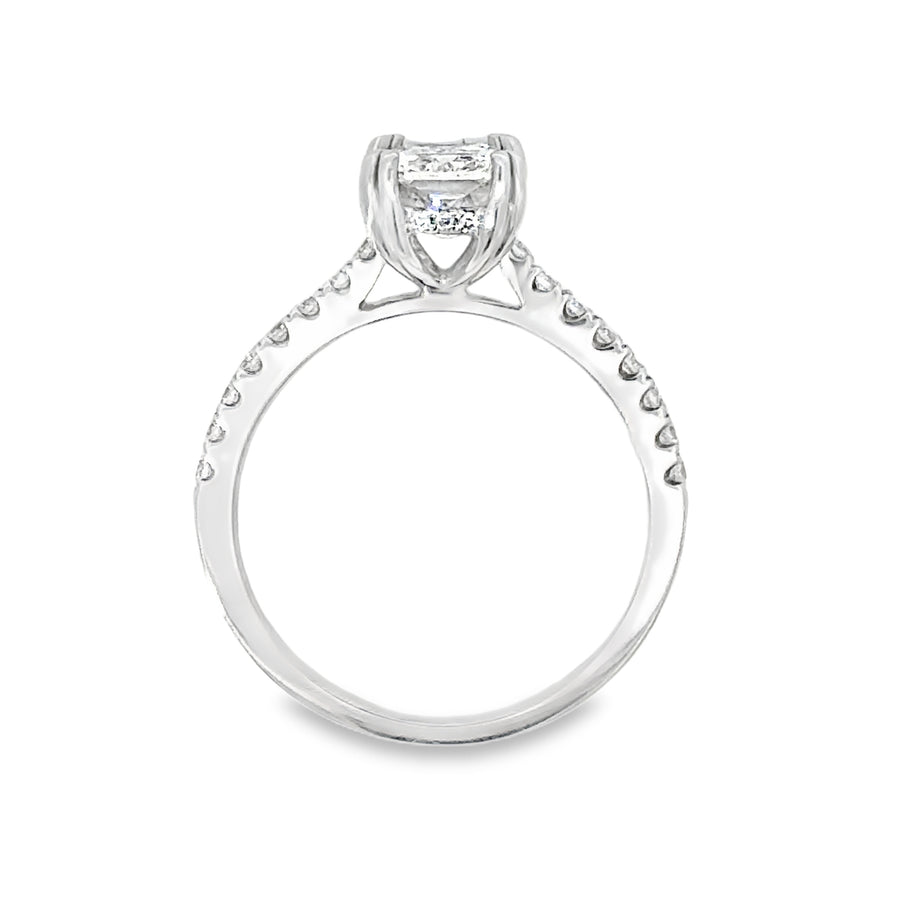 18kt White Gold Lab-Grown Radiant Diamond Engagement Ring (1.79ct)