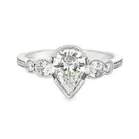 18kt White Gold Natural Pear Diamond Engagement Ring (1.62ct)