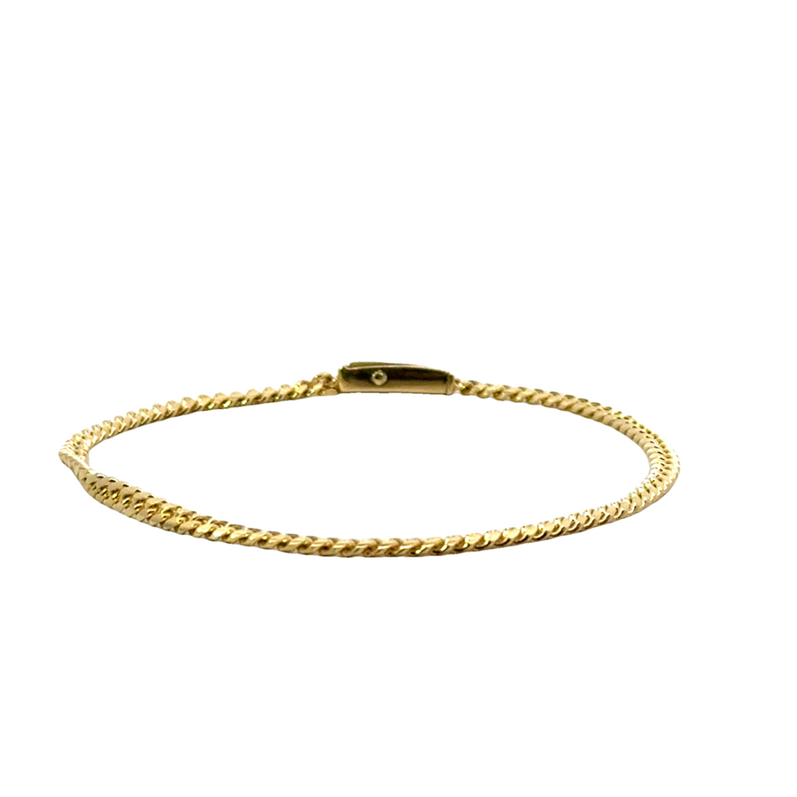 14K Yellow Gold 7" 2.87mm Curb Style Bracelet (5.28g)