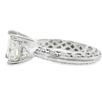 Platinum Natural Princess Cut Diamond Eternity Engagement Ring (2.89ct)