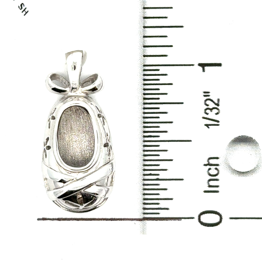 18kt White Gold Italian Made Baby Shoe Charm (6.6g)