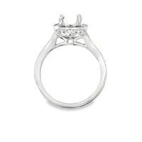 18kt White Gold Halo Natural Diamonds Semi-Mount Ring (0.34ct)