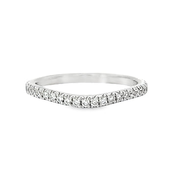 18kt White Gold Diamond Curved Ring (0.43ct)