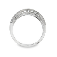 18kt White Gold Natural Round Diamond Wedding Ring (.79ct)