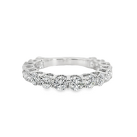 14kt White Gold Lab-Grown Round Diamond Shared Prong Wedding Ring (2.40ct)