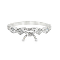 18kt White Gold Round Diamond Semi-Mount Ring (.21ct)