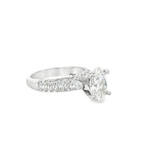 18kt White Gold Lab-Grown Oval Diamond Engagement Ring (2.6ct)