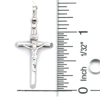 14kt White Gold Italian Made Crucifix Charm (1.9g)