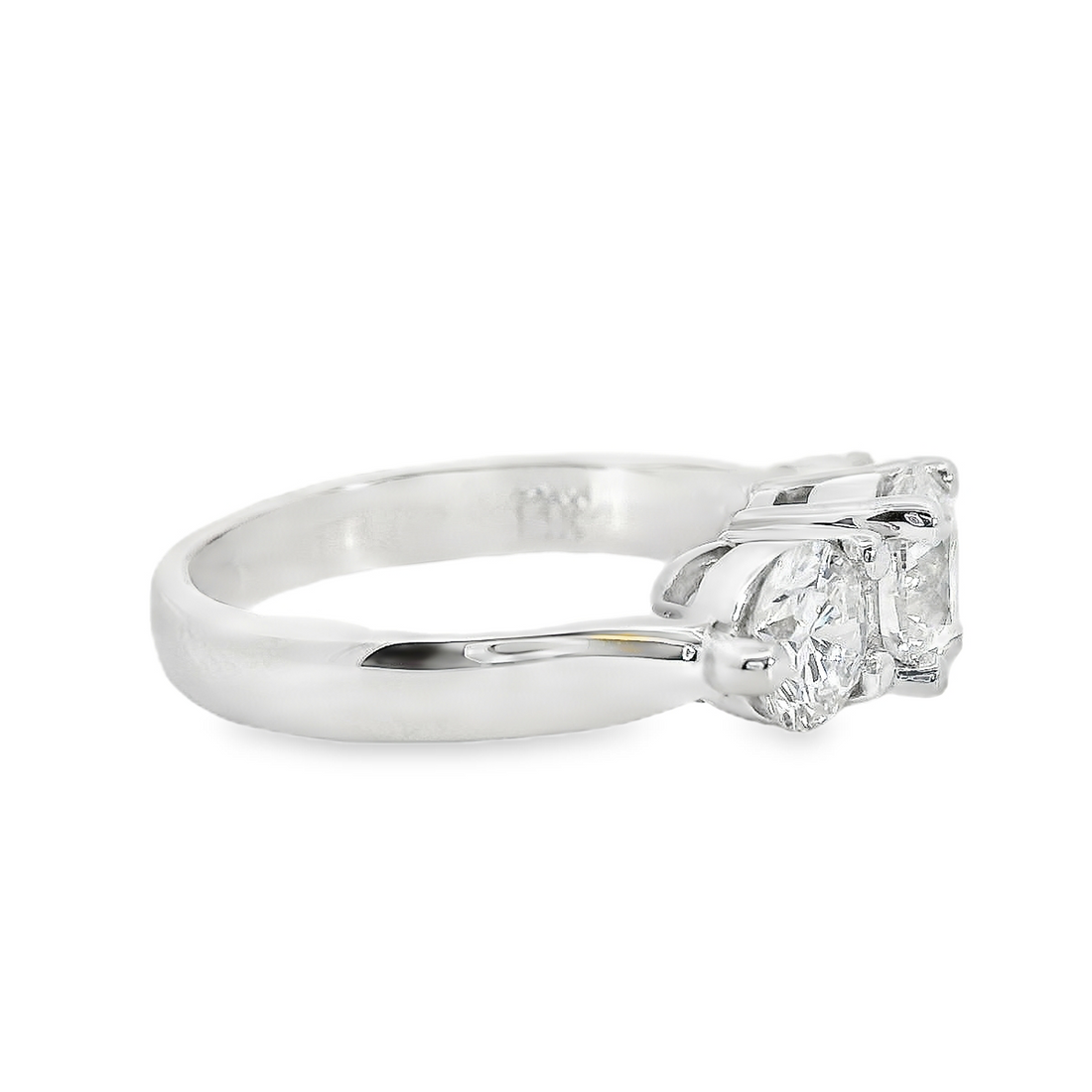 14kt White Gold Lab-Grown Round Diamond Engagement Ring (1.96ct)