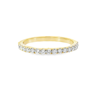 18K Yellow Gold Natural Round Diamond Wedding Ring