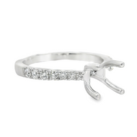 18kt White Gold Full-Cut Diamond Semi-Mount Ring (.27ct)