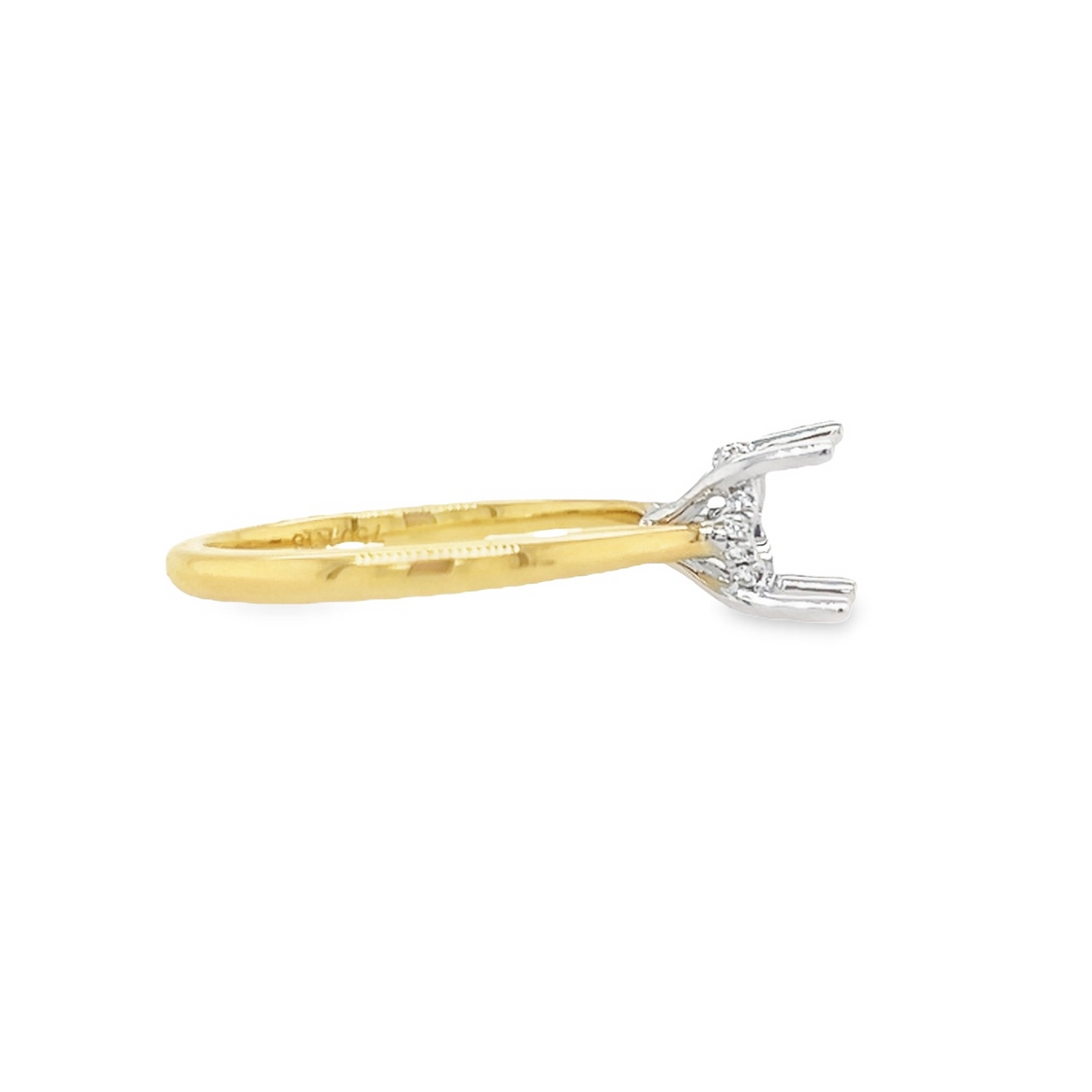 18K Yellow Gold Diamond Semi-Mount Ring (.13ct)